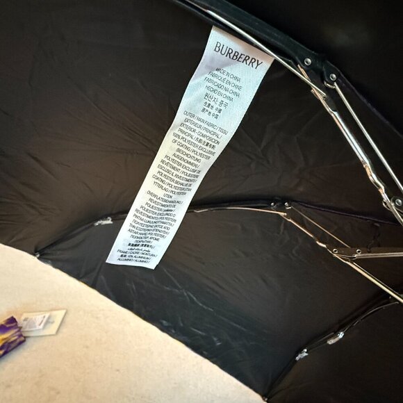 Burberry Water Rose Compact Umbrella, Purple and Yellow - Picture 8 of 13